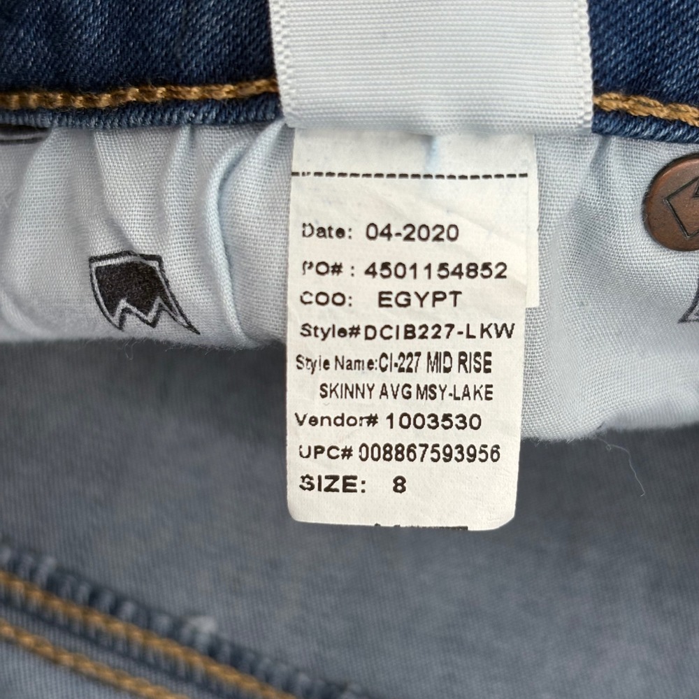 Crown & Ivy Womens Skinny‎ Jeans Size 8 Blue Denim Mid Rise - Picture 6 of 6